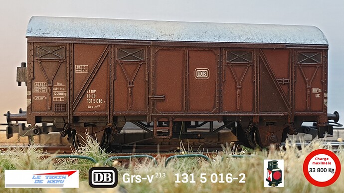 letraindemanu (2098) Märklin 4411 wagon couvert DB Grs-v213 131 016-2