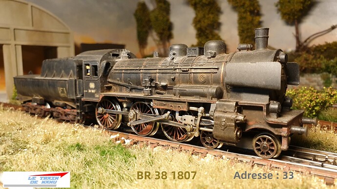 letraindemanu (2042) locomotive à vapeur Märklin 3098 BR 38 1807 Digital