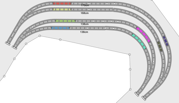 Emplacement rails contact