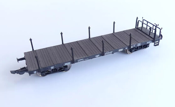 letraindemanu (3839) wagon plat pour charges lourdes Rlyf SNCF Fleischmann 5285 F1