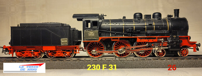 letraindemanu (2703) locomotives Ho locomotive à vapeur BR 38 1807 DB Marklin