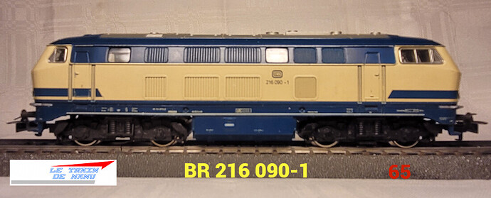 letraindemanu (2705) locomotives Ho locomotive diésel BR 216 090-1 DB Marklin 3674