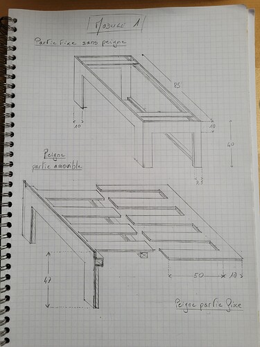 Esquisse lit Peigne - Module 1