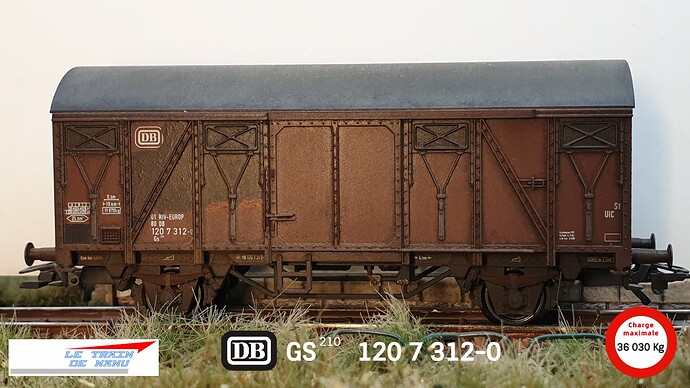letraindemanu (2097) Märklin 44500 wagon couvert DB GS210 120 7 312 0