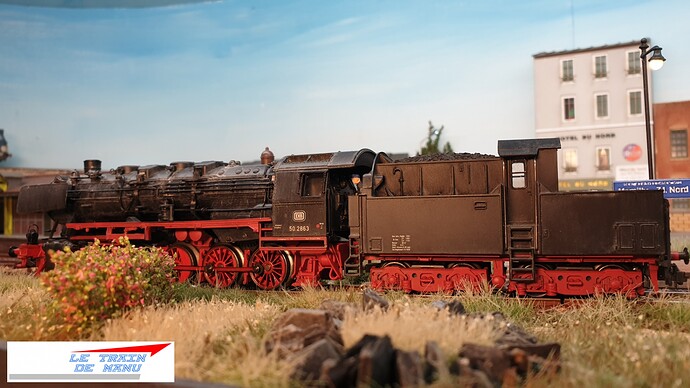 letraindemanu (2134) Locomotive à vapeur marklin 37843 Br 50 tender cabine DB
