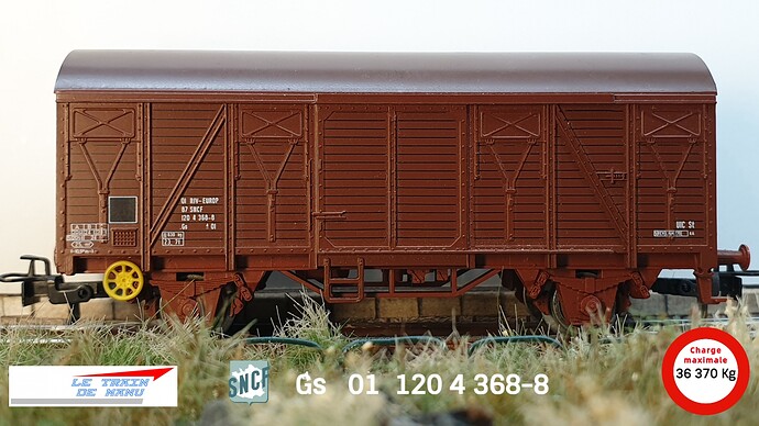 letraindemanu (2103) Marklin 4406 wagon couvert Gs 4-01 120 4 368-8 SNCF