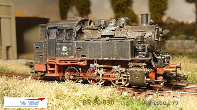 letraindemanu (2040) locomotive à vapeur Märklin 3604 BR 80 030 Digital