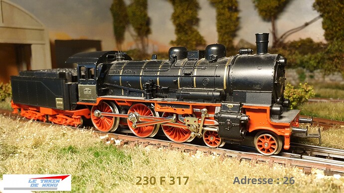 letraindemanu (2044) locomotive à vapeur Märklin 230 F 317 SNCF ex P8 Digital