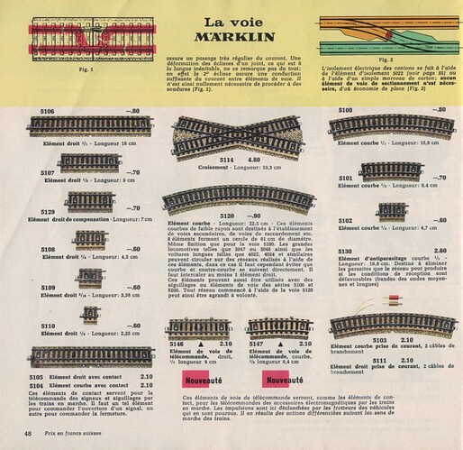 1964 - Catalogue Marklin Français - Voie M Ref 5100 - 1-3