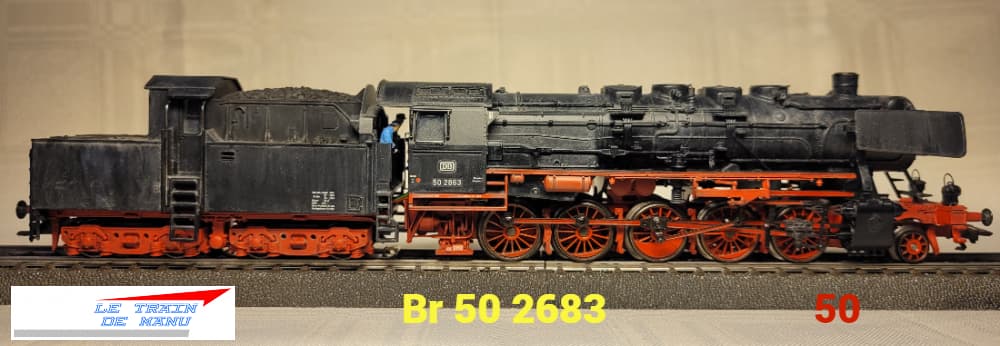 letraindemanu (2699) locomotives Ho locomotive à vapeur DB 50 2683 Marklin 37843