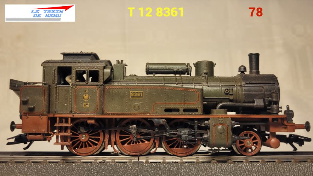 letraindemanu (2701) locomotives Ho locomotive à vapeur T 12 8361 KPEV Marklin 336741